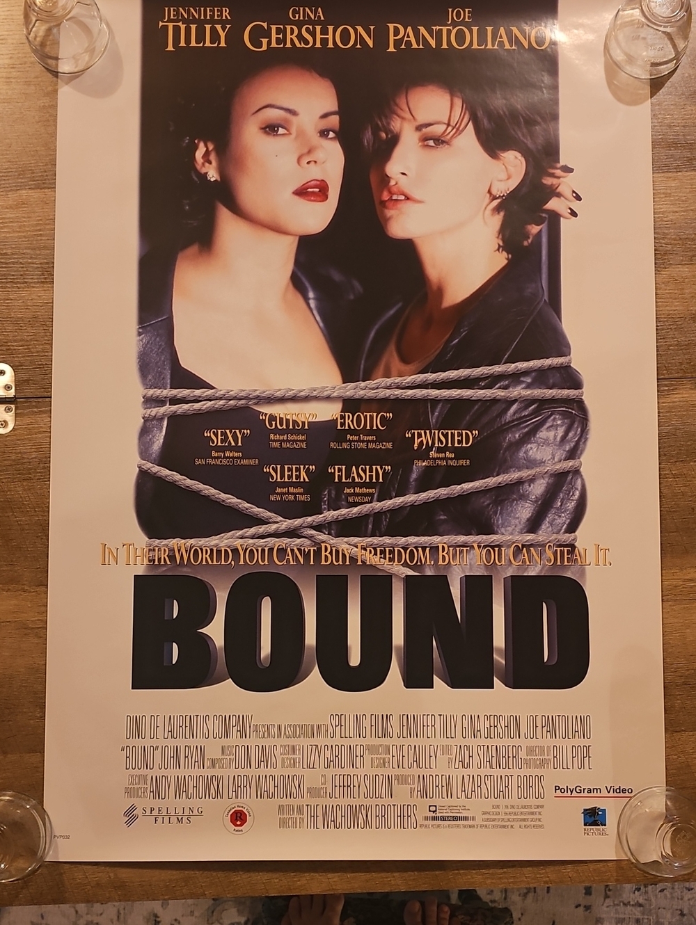 Original Vintage 1996 BOUND Movie Poster - Cult Neo-Noir